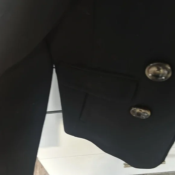 Banana republic short, black, pea coat, double breasted size small like new - Picture 4 of 6